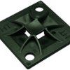 Mounting base, PA, black, (L x W x H) 20 x 20 x 3.7 mm, 151-10911
