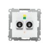 Simon 55 Gniazdo ekwipotencjalne podwójne (moduł) Biały mat TGEK2.01/111