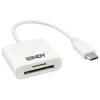 LINDY 43185 External memory card reader White USB 3.2 1st gen microSD SD