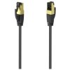 Hama 00200691 Network cable CAT 8 S/FTP Black gold plated 0.5 m