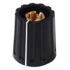 Pokrętło potencjometru oś: 4mm średnica: 10mm Wałek okrągły Czarny Elma
