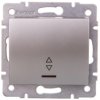 LOGI Łącznik schodowy z LED śrubowy 10AX 250V srebrny 021140143 25200