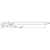 ICT spring contact with probe, triangular, Ø 0.9 mm, travel  6.4 mm, pitch 2.54 mm, L 33.4 mm, 1025/E-H-1.5N-AU-0.9