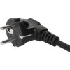 Power cord, Europe, plug type E + F, angled on C13 socket, straight, H05VV-F3G1.0 mm², black, 2.5 m, 6004.0215