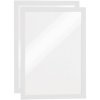 Durable 487202 DURAFRAME A4 Self-Adhesive Magnetic Info Frame White 2pc(s)