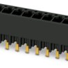 Pin header, 3 pole, pitch 2.54 mm, straight, black, 1821407