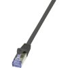 LogiLink CQ4023S RJ45 Network Cable CAT 6A S/FTP 0.50m Black Gold Plated 1pc