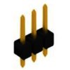 Pin header, 3 pole, pitch 2.54 mm, straight, black, SL 1 025 3 G