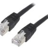 Patch cord F/UTP, Cat 5e, RJ45 wtyk z obu stron, linka, CCA, 2m PP22-2M/BK
