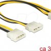 85453 Delock Power Power Cable 2x 4 pin Molex male > 8 pin EPS male, 3
