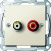 Merten System M Gniazdo audio kremowy MTN4350-0344