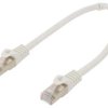 Patch cord S/FTP, Cat 6a, RJ45 wtyk z obu stron, linka, Cu, 0,25m PP6A-LSZHCU-W-0.25M