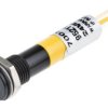 Lampka kontrolna do montażu panelowego 24V dc, Żółta 8mm LED Końcówka lutownicza RS PRO