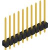 Pin header, 10 pole, pitch 2.54 mm, straight, black, 10048535