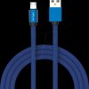 8496 Sync & charging, USB A -> micro, 1,0m, cotton, blue