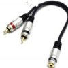 Adapter 2 x wtyk RCA / gniazdo 3,5 stereo przewód Vitalco