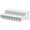 Socket housing, 8 pole, pitch 2.54 mm, angled, white, 3-640441-8