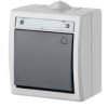 Przycisk dzwonek IP55 hermetyczny szary ŁNT-1D 1205-10