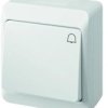 PDU-N01M-W Przycisk dzwonkowy, domowy, natynkowy, pojedynczy, klatkowy (monostabilny), 230V kolor biały