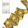Wstążka złota 50LED 5m biały ciepły
