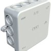 On-wall junction box, 75 x 75 x 35 mm, no. of entries: 12, 2.5 mm², gray, IP55, 2000326
