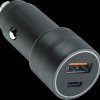 263293 In-car charger, 38 W, 1x USB-A, 1x USB-C (PD)