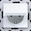WAS1110WG Protective contact socket with hinged cover, light white, glossy
