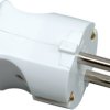 Schuko plug straight, one-piece housing, 3 x 1.5 mm², arctic white