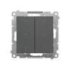 SIMON 55 Klawisz podwójny do łącznika i przycisku roletowego: SZP2M, SZW2M grafitowy mat TKZW2/116 KONTAKT SIMON