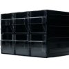 Regał szufladkowy, kolor: Czarny, przezroczysty, materiał: Polistyren, 225mm x 338mm x 225mm, RS PRO