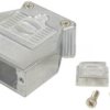 D-Sub connector housing, size: 2 (DA), straight 180°, angled 40°, zinc die casting, silver, 61030010011