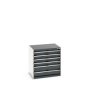 Szafa 6, kolor: Szary, materiał: Stal, 800 mm x 650mm x 800 mm, Bott