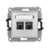 Icon Mechanizm Gniazda Komputerowego Podwójnego 2Xrj45, Kat. 7, Ekranowane,...