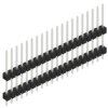 Pin header, 20 pole, pitch 2.54 mm, straight, black, 10051083