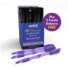 Swash BBT40BK 40 Premium Triangle BP Rubber Grip Purple Black Pens - 3 FREE