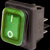 B4MASK48N1E21000 Rectangular rocker switch IP65, 2x ON - OFF, black/green