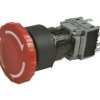 Przełącznik; bezpieczeństwa; przyciskowy; LAS1-BY-22TSA/R; ON-OFF+OFF-ON; grzybkowy; odkręcany; 2 tory; czerwony; bez podświetle
