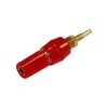 Gniazdo panelowe 4mm z zaciskiem GL1-R 10A, czerwony
