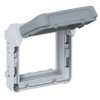 PLEXO55 Adapter z klapką do montażu 2 modułów Mosaic w osprzęcie PLEXO IP55 szary 69579 LEGRAND