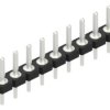 Pin header, 9 pole, pitch 2.54 mm, straight, black, 10043740