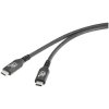 Renkforce RF-5235978 USB-C to USB-C cable black nylon 1m