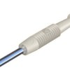 Złącze bananowe Męski Lutowie typ Złącze bananowe Biały Hirschmann Test & Measurement rozmiar 2 mm 60 V Nikiel