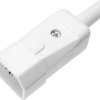 Wtyk zasilający IEC Kaiser, 3-pin, 10 A, 250 V, biały