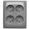 Simon Aquaclick Gniazdo wtyczkowe natynkowe, 4-kro