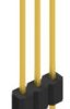 Pin header, 3 pole, pitch 1.27 mm, straight, black, 10059557