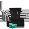 Zestaw kluczy trzpieniowych krótkich z kulką, chromowanych, metrycznych, Hex-Plus 3 WERA 05133163001 /9szt./