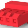 Socket housing, 4 pole, pitch 3.96 mm, straight, red, 3-640428-4