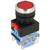 Przełącznik; przyciskowy; LAS0-B3Y-11/R; ON-(OFF)+OFF-(ON); czerwony; bez podświetlenia; śrubowe; 2 pozycje; 10A; 500V AC; 22mm;