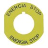 Tabliczka Opisowa Żółta Okrągła Fi42 Energia Stop St22-4509P02
