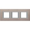 AXOLUTE Ramka 3 potrójna prostokątna pozioma 3X2 moduły szczotkowany tytan HA4802M3HNX LEGRAND